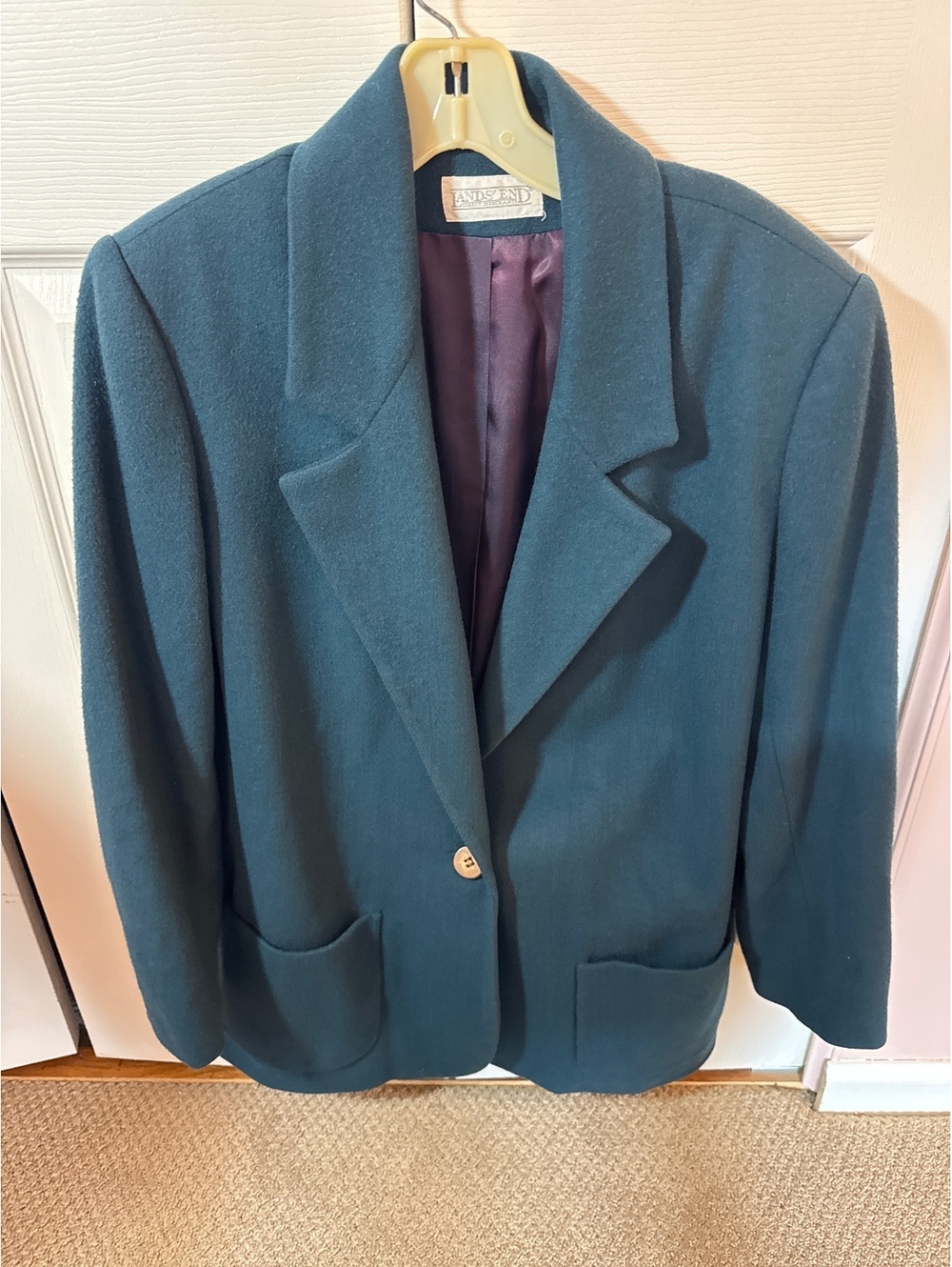 Lands' End Women's Wool Cashmere Blazer Size 8 Regular